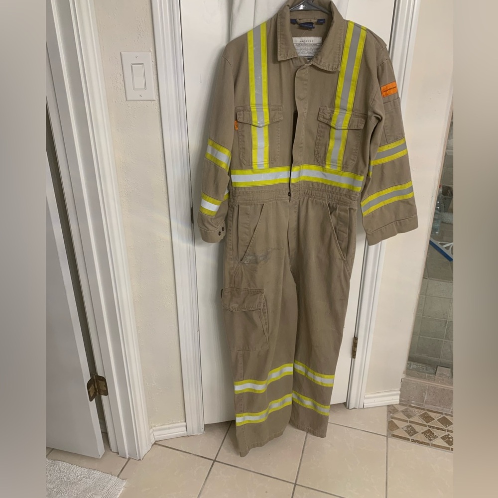 Propper FR  Reflective Coveralls ARC 2 Work Wear ATPV 13 Size SR PreOwned